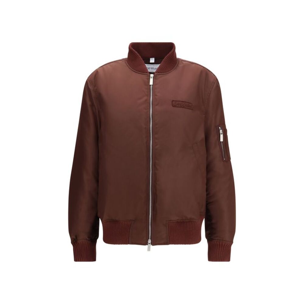 Off-White Women Embroidered Logo Nylon Bomber Jacket